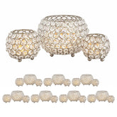 Sophia - porte-cerises - or ou argent - métal et cristaux de verre - 24 pièces